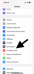 Face ID place in iPhone settings